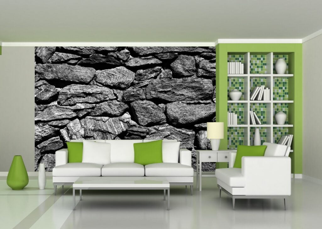 Foto behang Stenen zwart/wit FTS1302 - Afbeelding 2