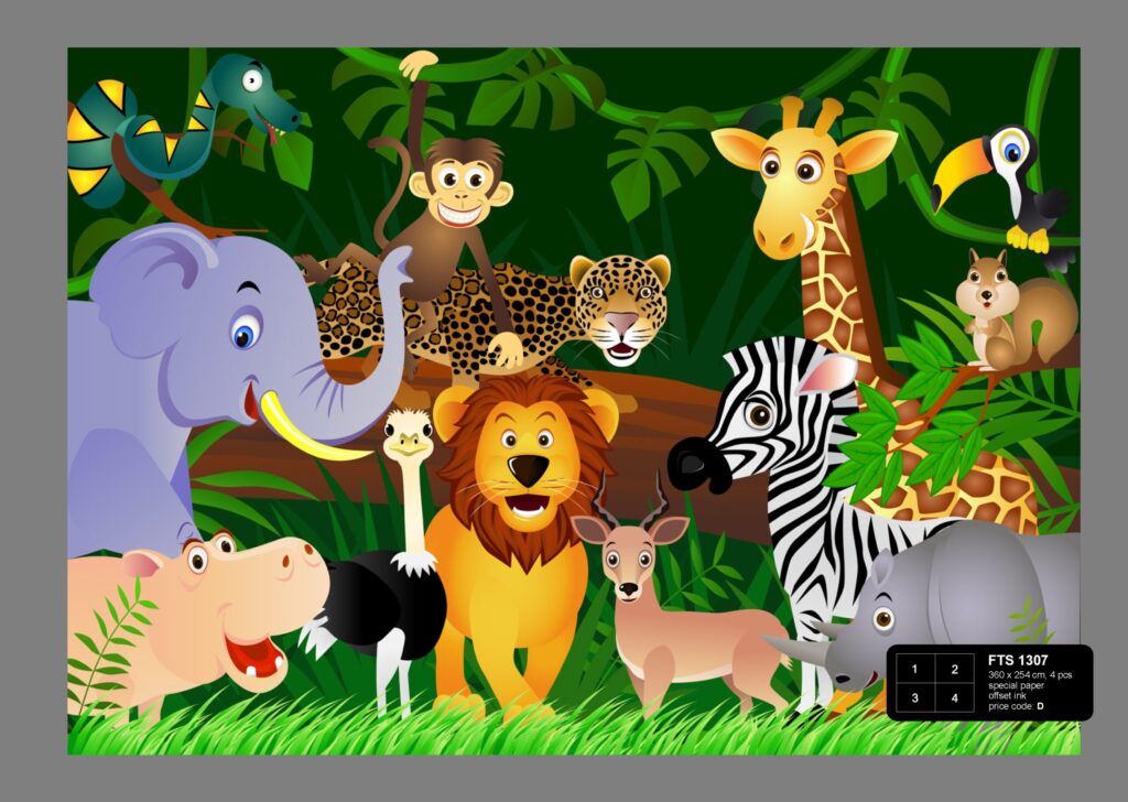 Foto behang Jungle Safari FTS1307