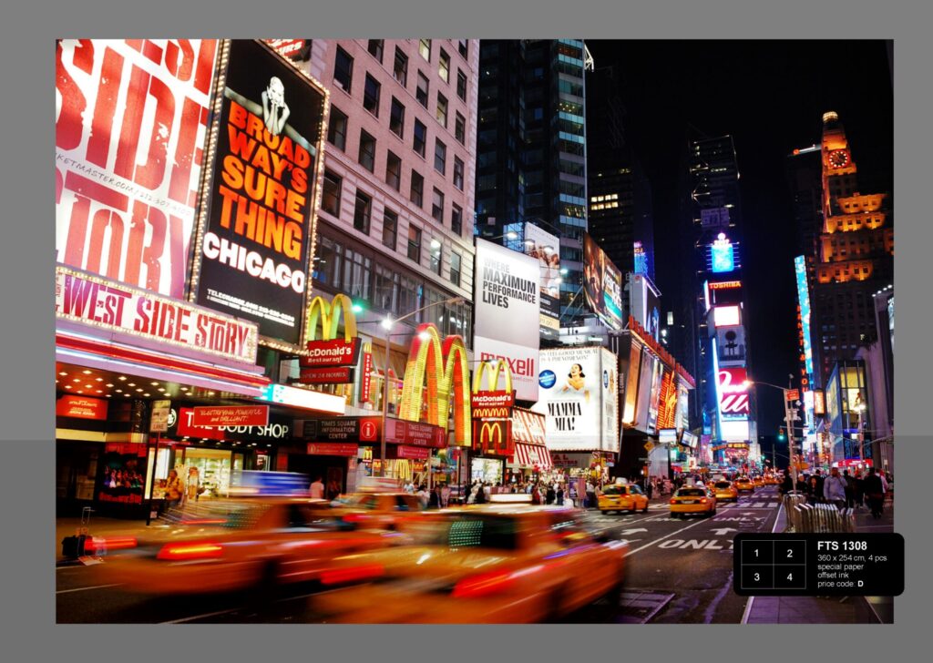 Foto behang Yellow Cabs at Times Square FTS1308