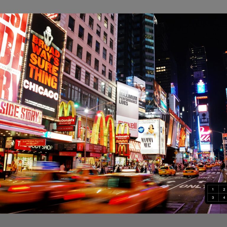 Foto behang Yellow Cabs at Times Square FTS1308