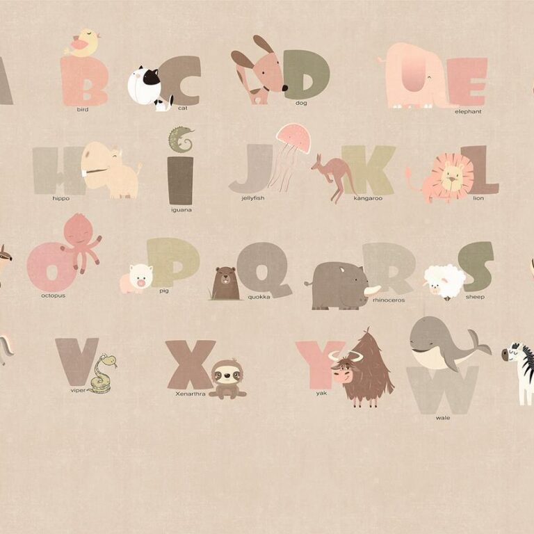 Fotobehang - A Beige Alphabet