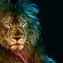 Fotobehang - Abstract lion