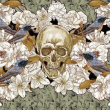Fotobehang - Among flowers