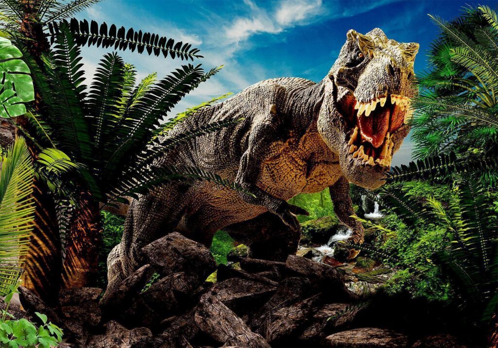 Fotobehang - Angry Tyrannosaur - Afbeelding 2