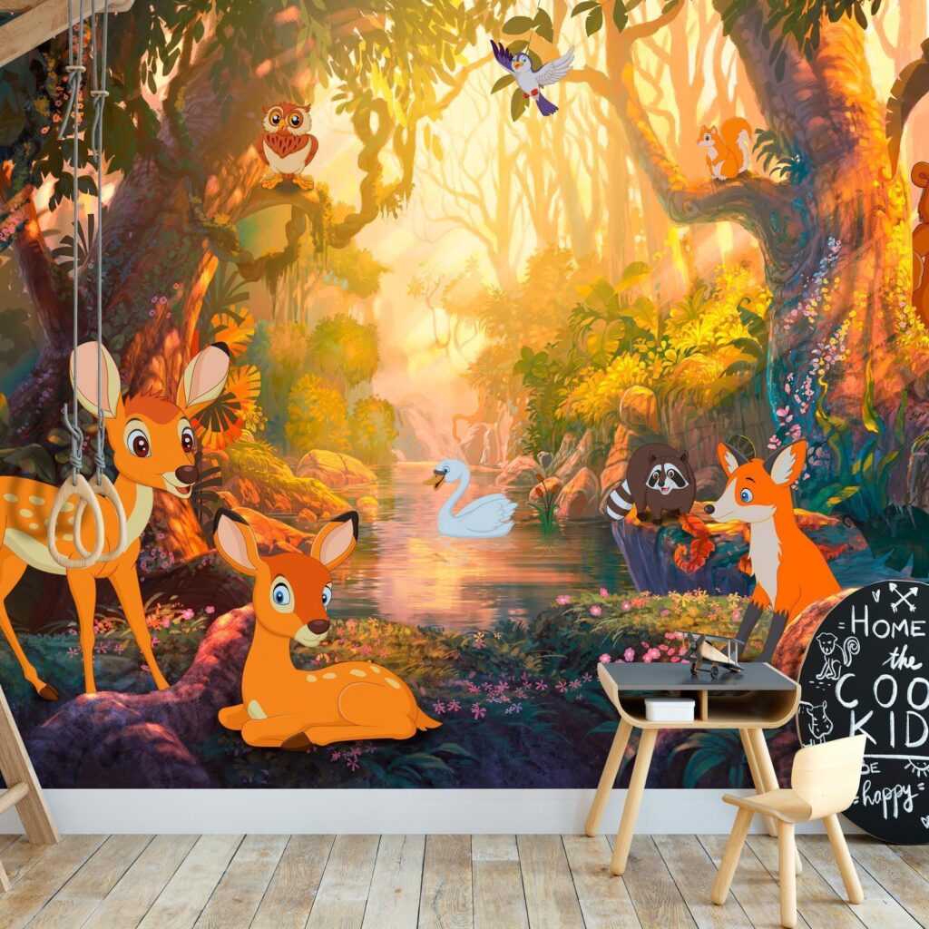 Fotobehang - Animals in the Forest - Afbeelding 2