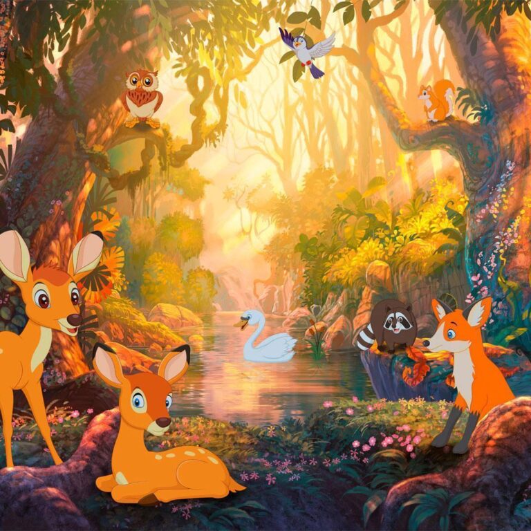 Fotobehang - Animals in the Forest