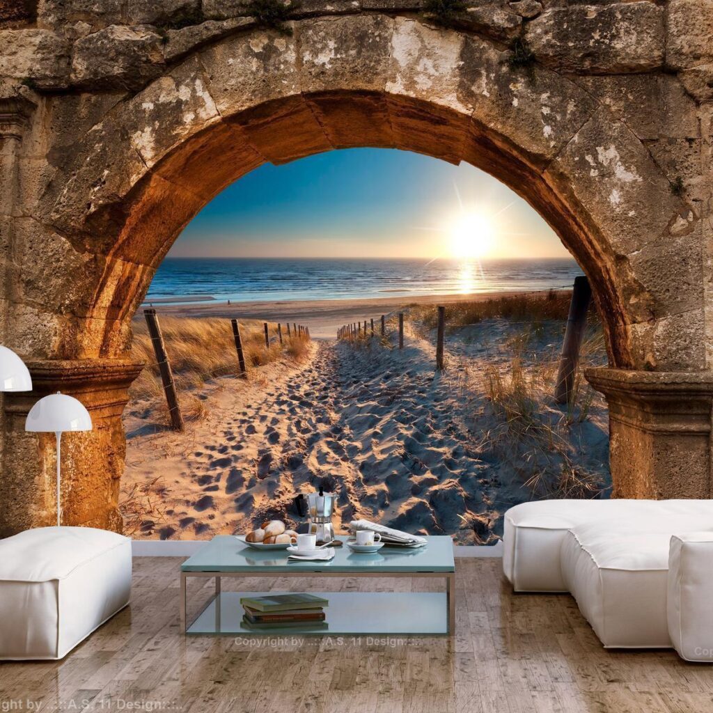 Fotobehang - Arch and Beach - Afbeelding 2