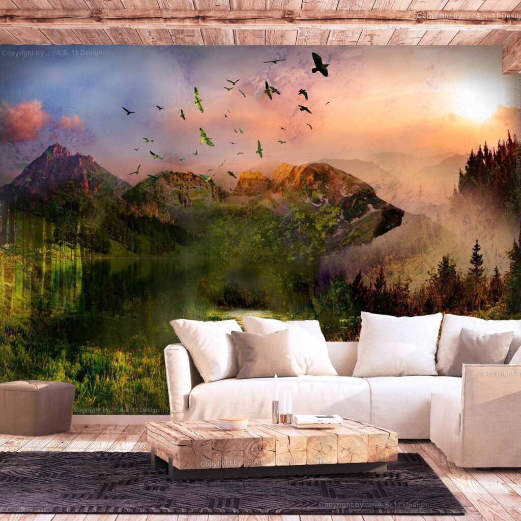 Fotobehang - Bear in the Mountain - Afbeelding 2