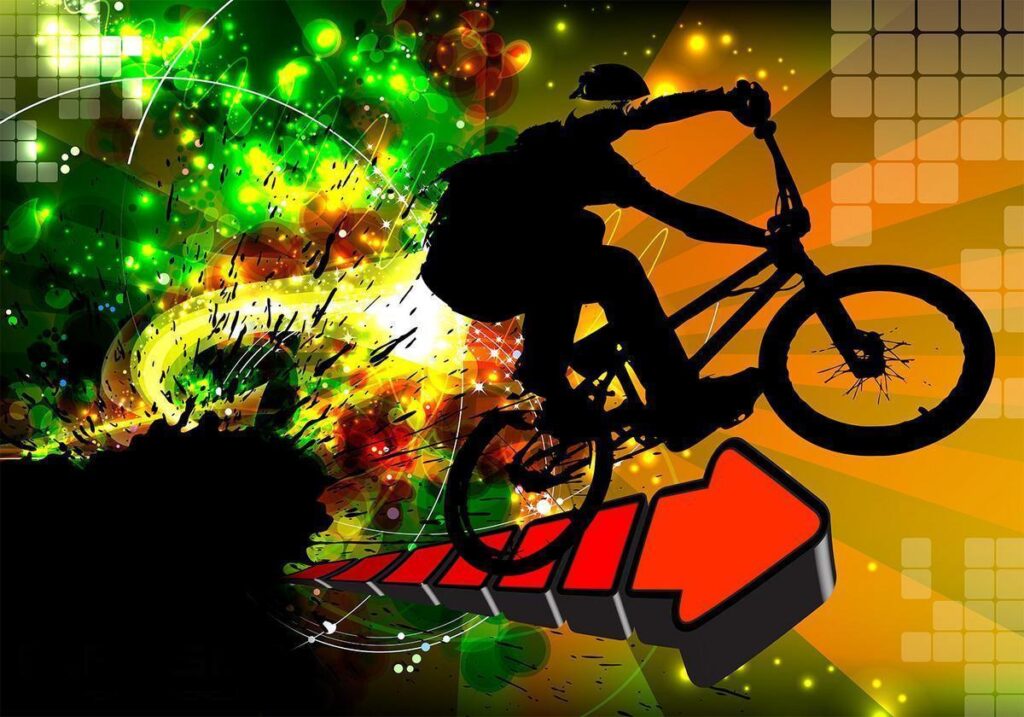 Fotobehang - Bicycle Tricks