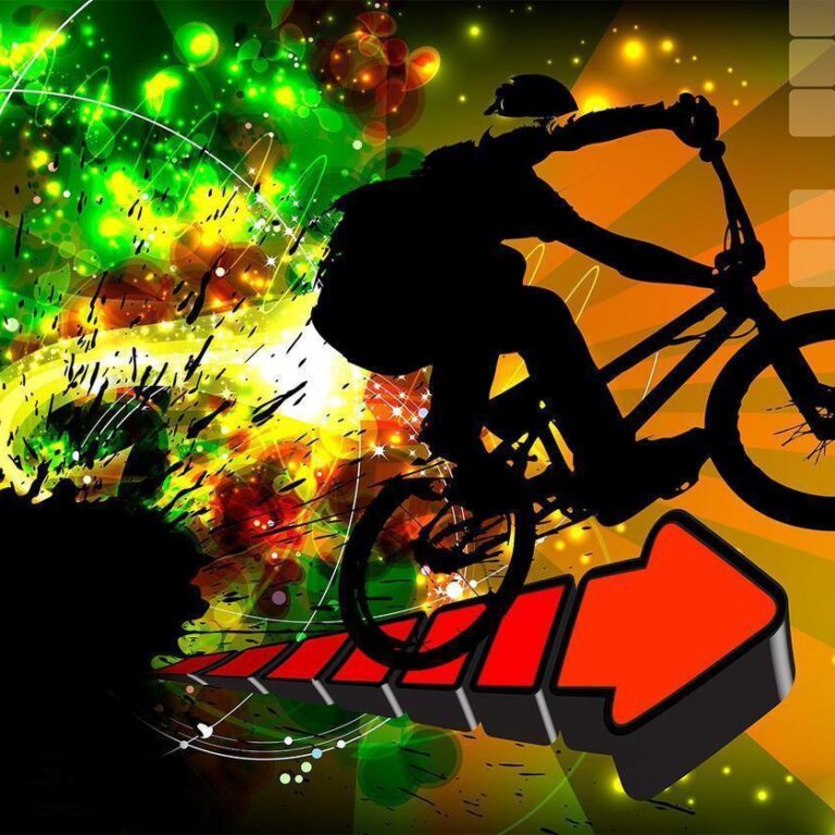 Fotobehang - Bicycle Tricks