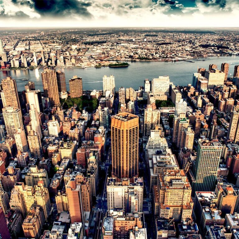 Fotobehang - Bird's Eye View of New York
