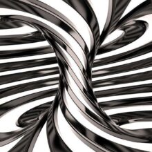 Fotobehang - Black and white swirl