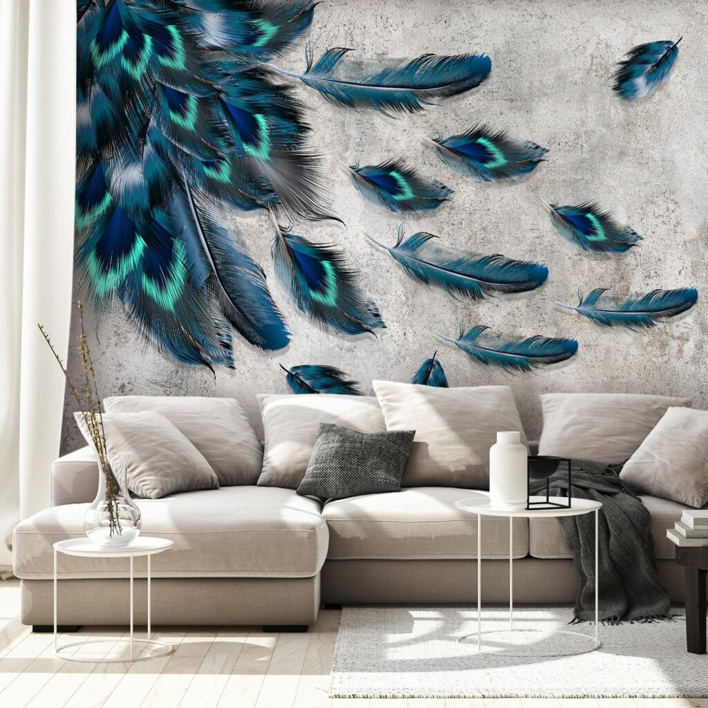 Fotobehang - Blown Feathers