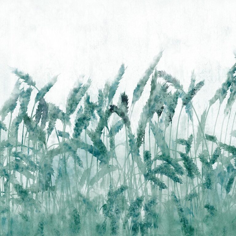 Fotobehang - Blue Ears of Wheat