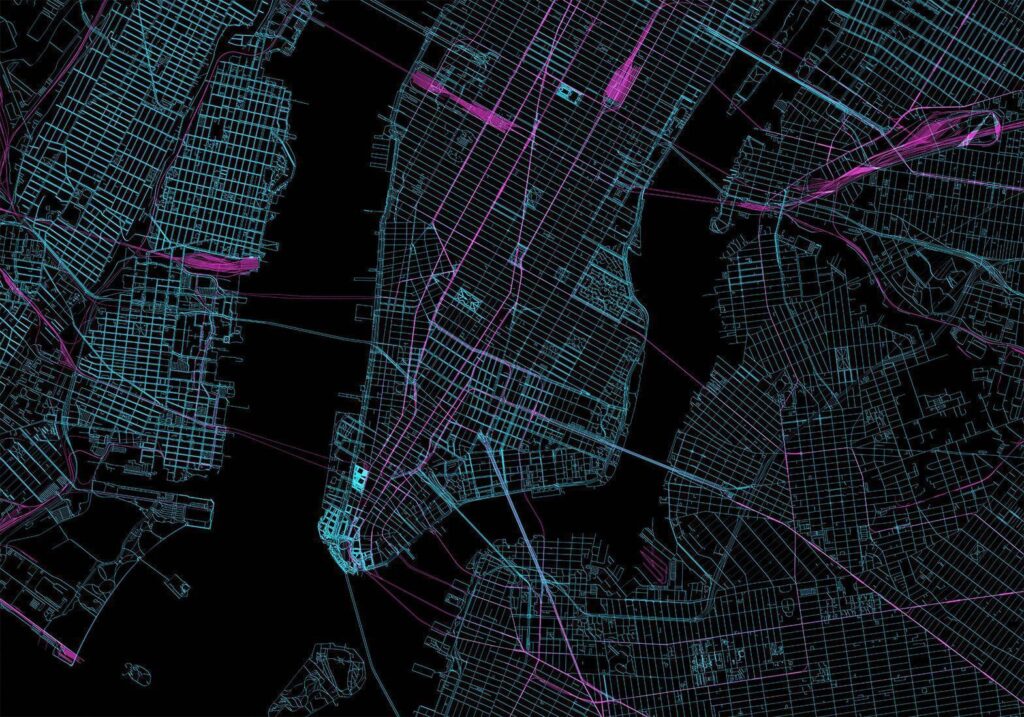 Fotobehang - Blue Manhattan - Afbeelding 2