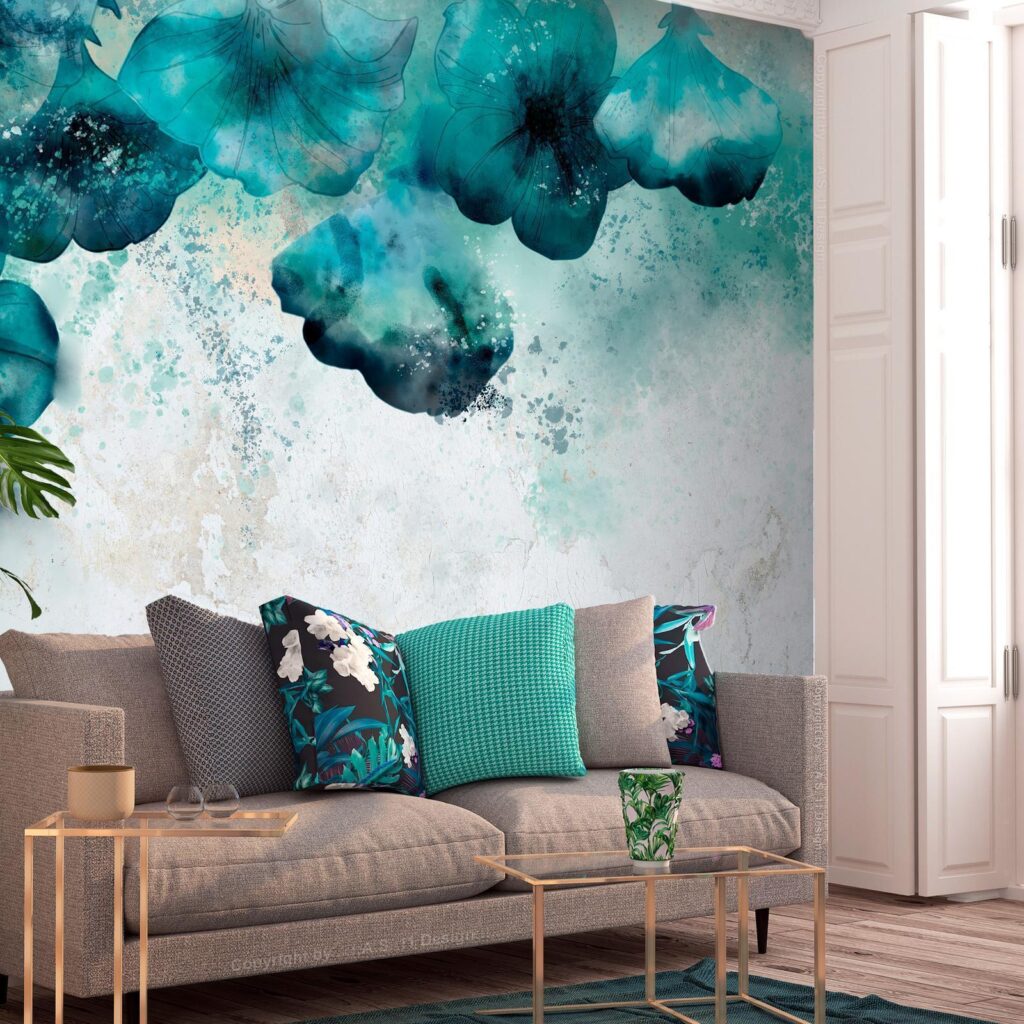 Fotobehang - Blue Poppies - Afbeelding 2