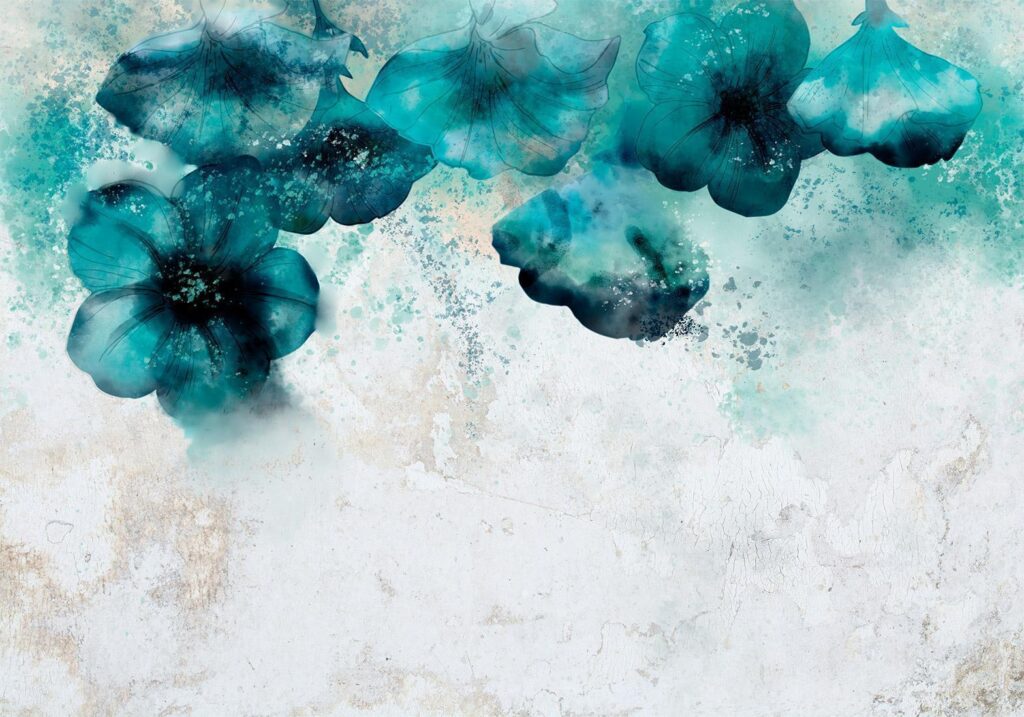 Fotobehang - Blue Poppies