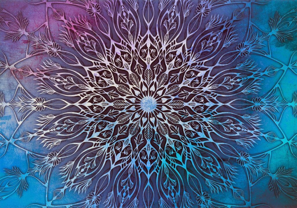 Fotobehang - Center (Blue)