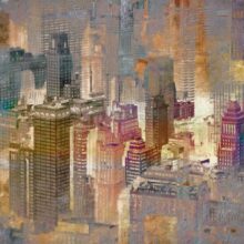 Fotobehang - City in the mist