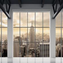 Fotobehang - Clouds over New York City