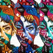 Fotobehang - Colorful Faces