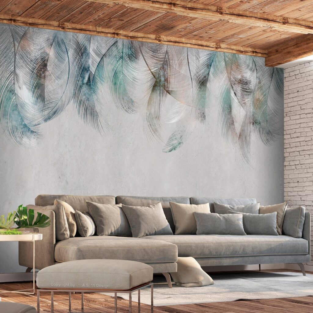 Fotobehang - Colourful Feathers