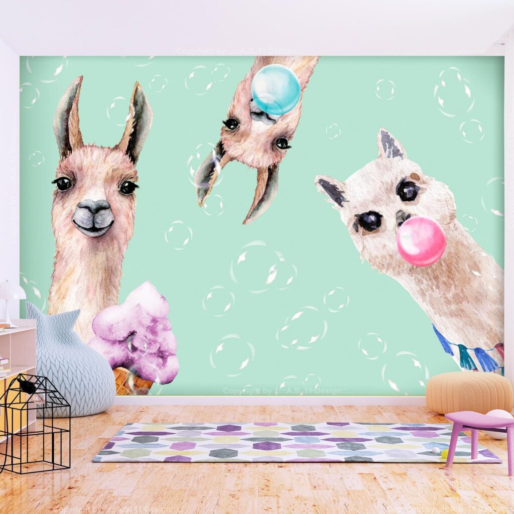 Fotobehang - Crazy Llamas - Afbeelding 2
