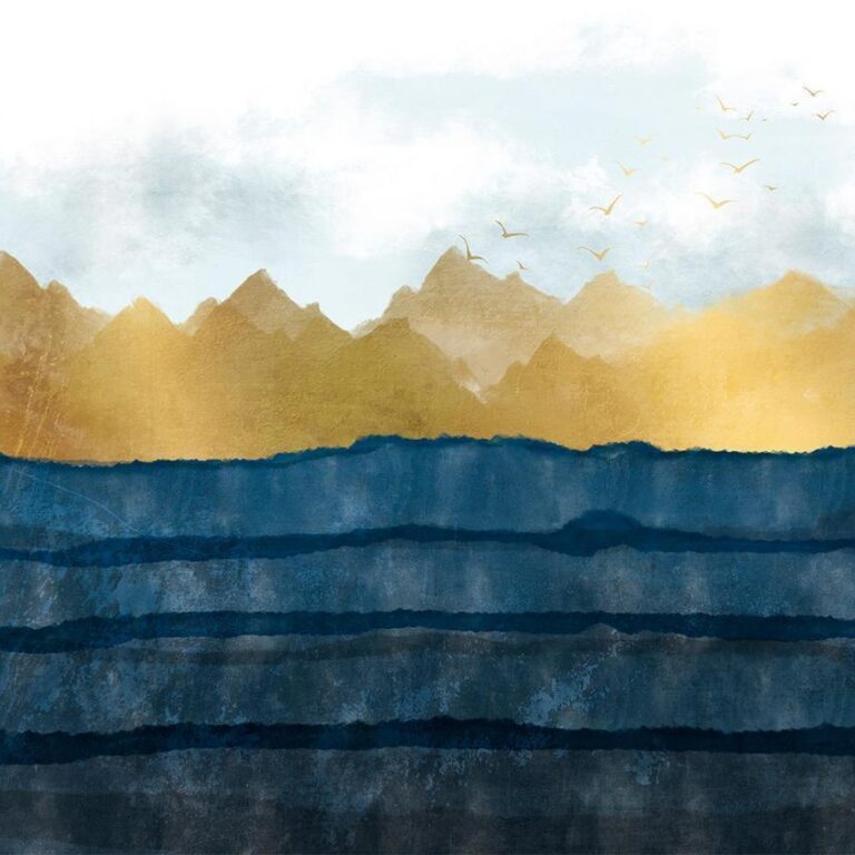 Fotobehang - Dawn in the Mountains - Second Variant