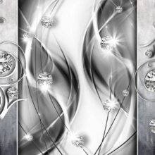 Fotobehang - Diamonds in Silver