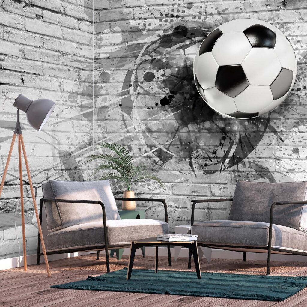 Fotobehang - Dynamic Football - Afbeelding 2