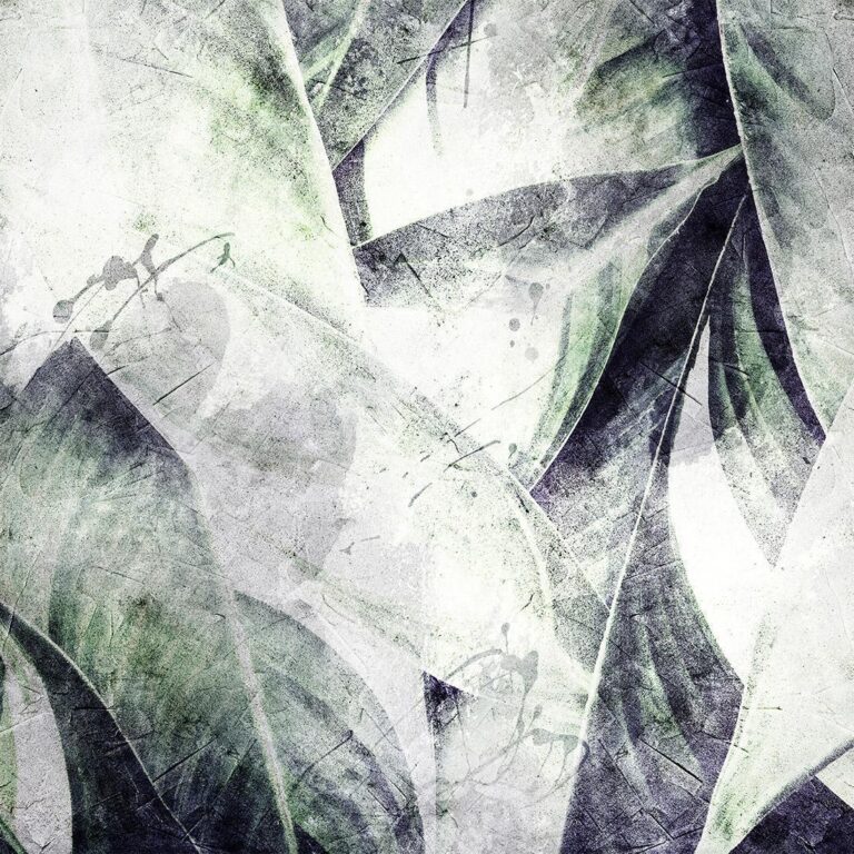 Fotobehang - Eclectic jungle - plant motif with exotic leaves with texture