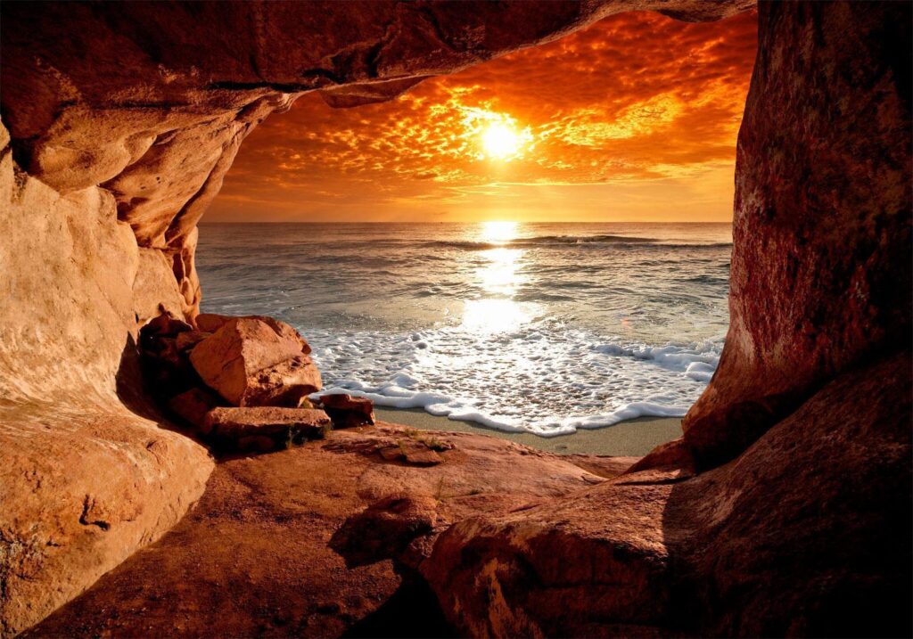 Fotobehang - Exit from the Cave