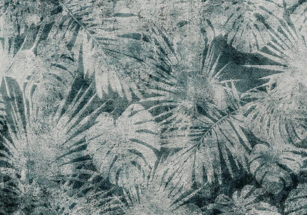 Fotobehang - Exotic nature in the jungle - floral landscape with leaves with patterns