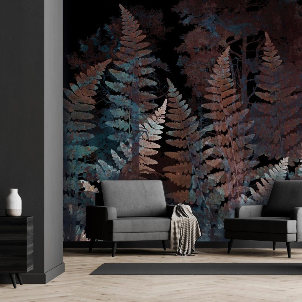Fotobehang - Ferns in the Woods - Third Variant - Afbeelding 2