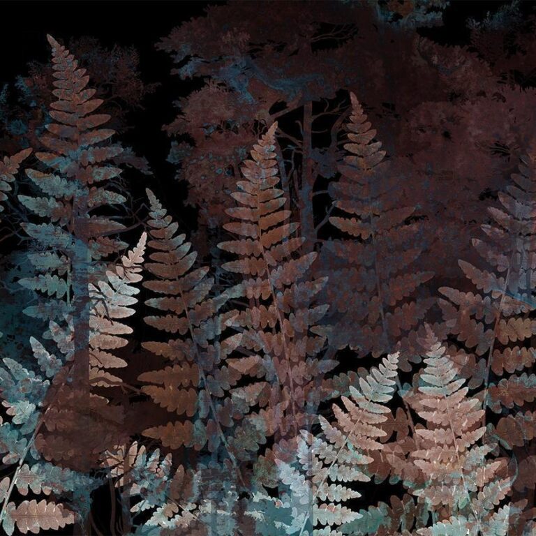 Fotobehang - Ferns in the Woods - Third Variant