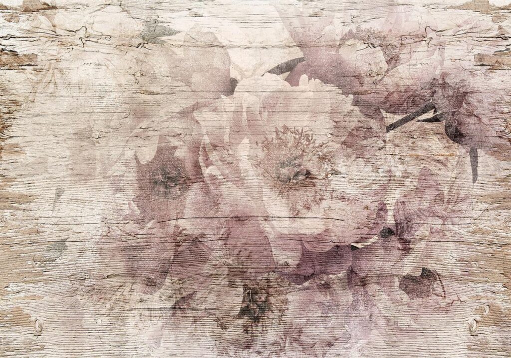 Fotobehang - Flowers on Boards - Afbeelding 2