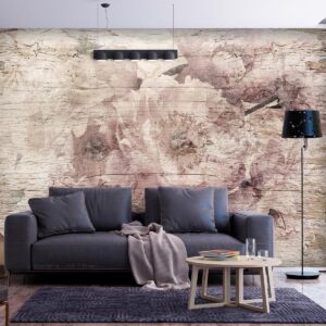 Fotobehang - Flowers on Boards
