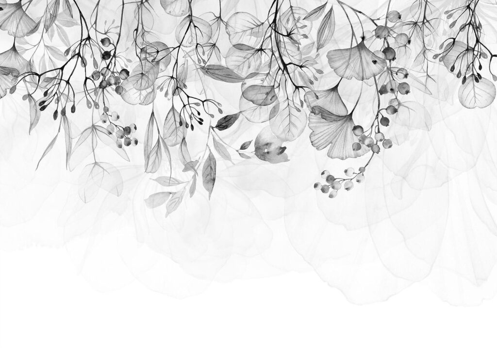 Fotobehang - Foggy Nature - Grey