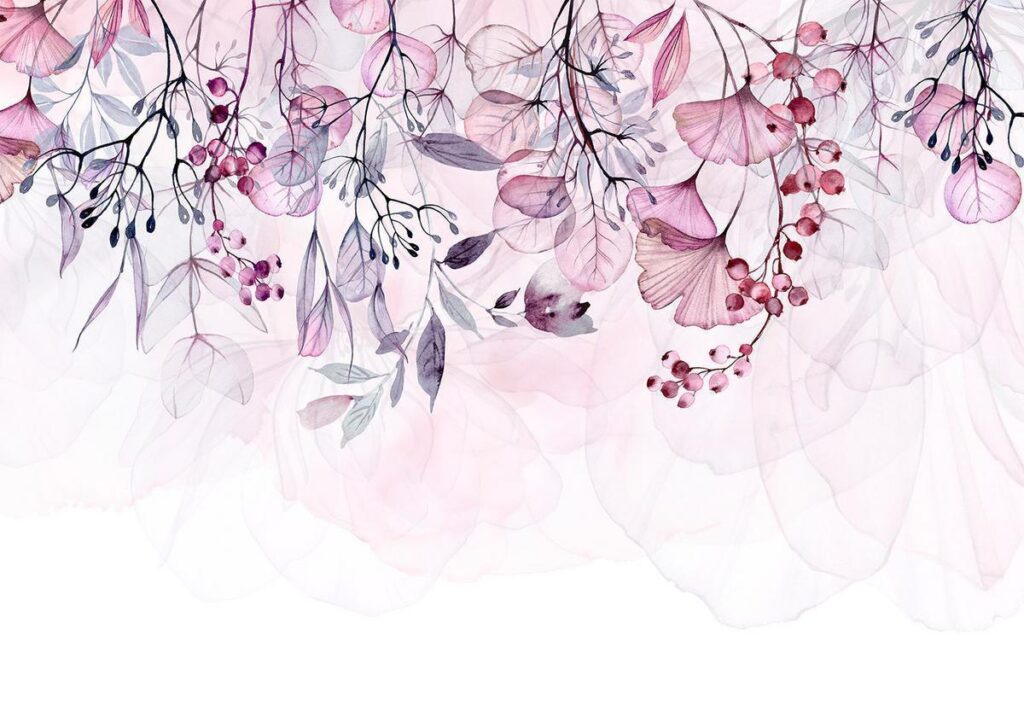 Fotobehang - Foggy Nature - Pink