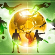 Fotobehang - Football training