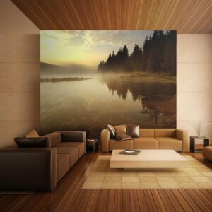 Fotobehang - Forest and lake