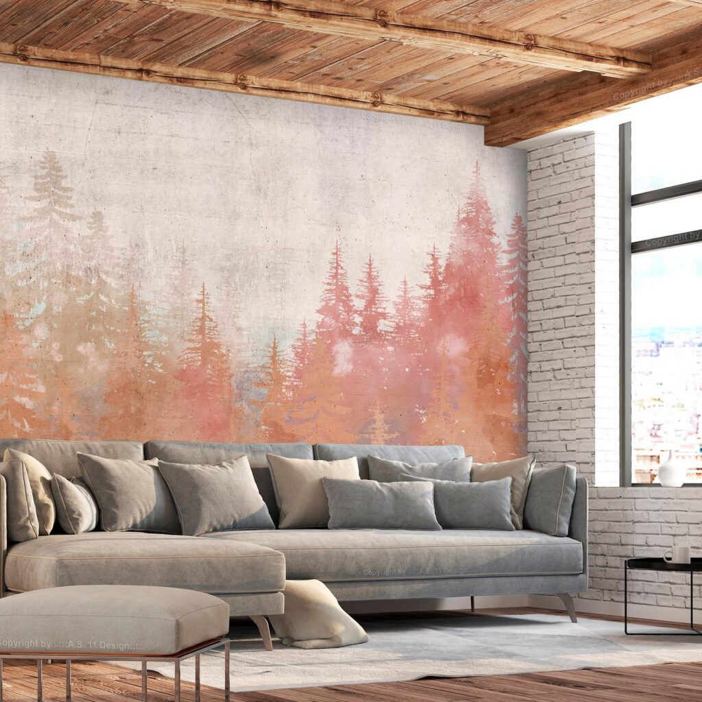 Fotobehang - Forest at Sunset - Afbeelding 2