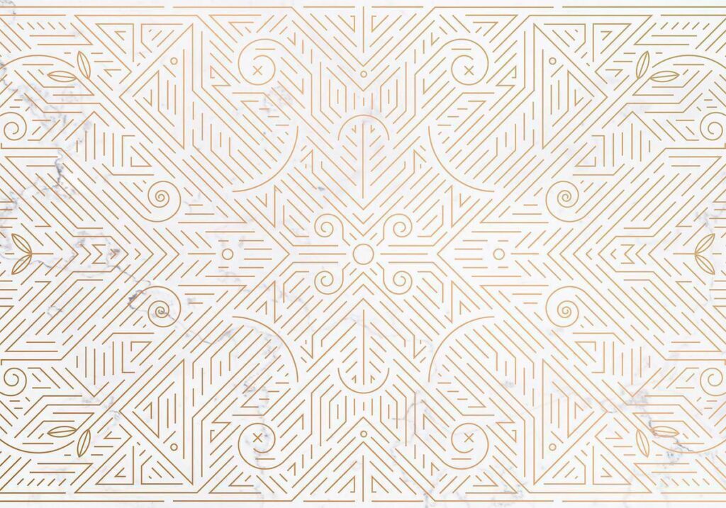 Fotobehang - Geometric Pattern Shades of Gold and Marble Stone