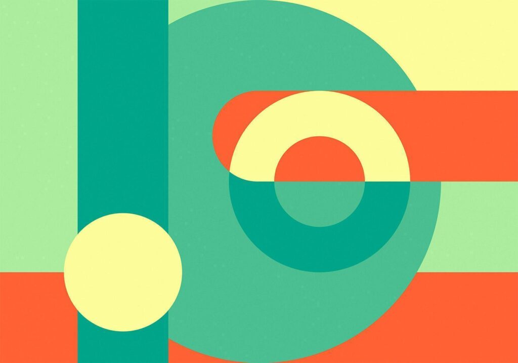 Fotobehang - Geometric Wreath (Green) - Afbeelding 2