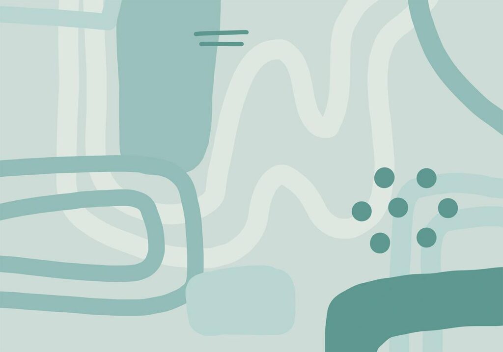 Fotobehang - Geometric forms and patterns - abstract background with turquoise patterns