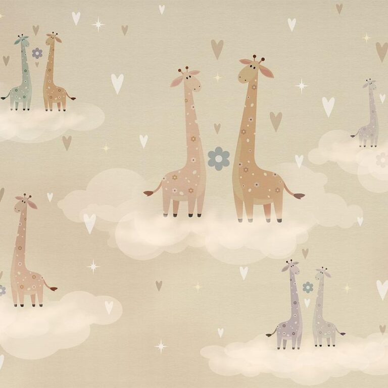 Fotobehang - Giraffes in Love