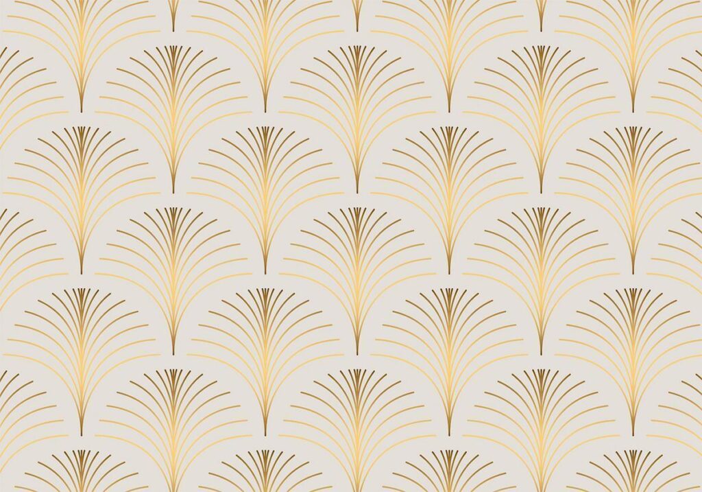 Fotobehang - Gold Linear Pattern on Marble Background - Afbeelding 2