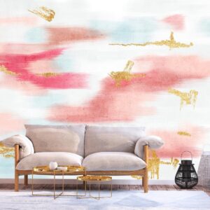 Fotobehang - Golden Reflections in the Sky