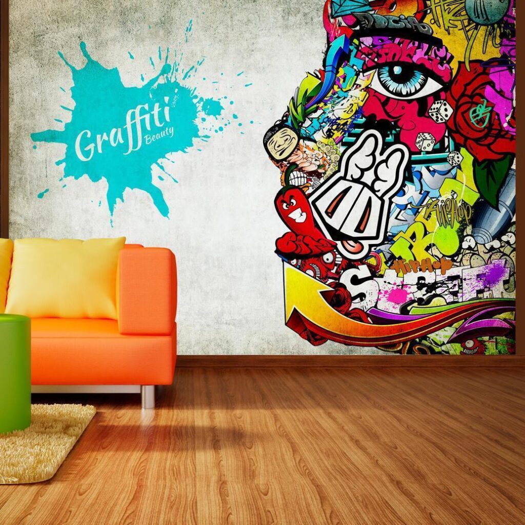 Fotobehang - Graffiti beauty