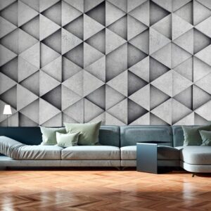 Fotobehang - Grey Triangles